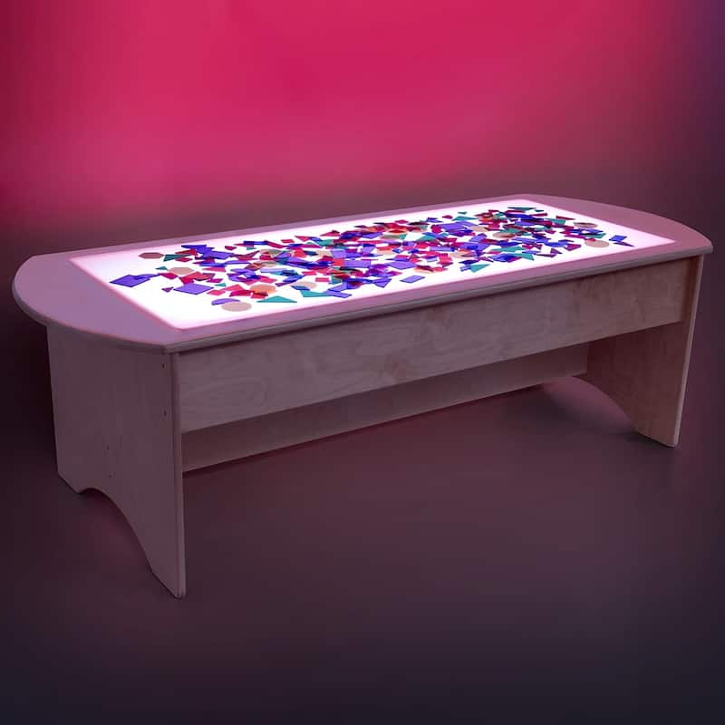 Wood Designs Baltic Birch Plywood 48" Kids Brilliant Light Table without Storage for Preschool, Kindergarten - 18"