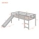 preview thumbnail 5 of 13, Gray Twin Size Solid Wood Loft Bed with Slide
