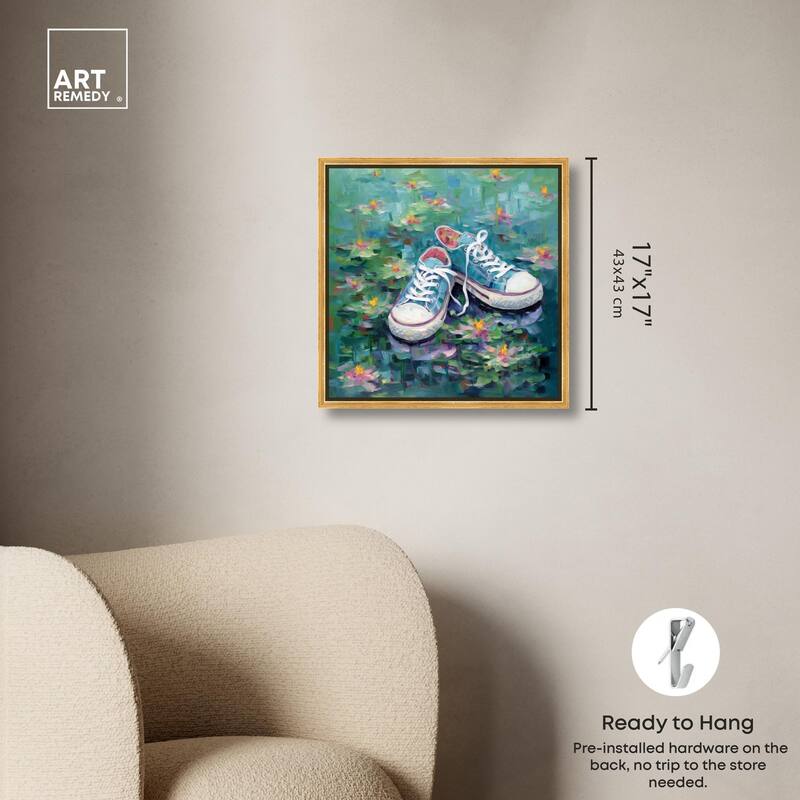 Lily Pad Sneakers II Canvas by Art Remedy