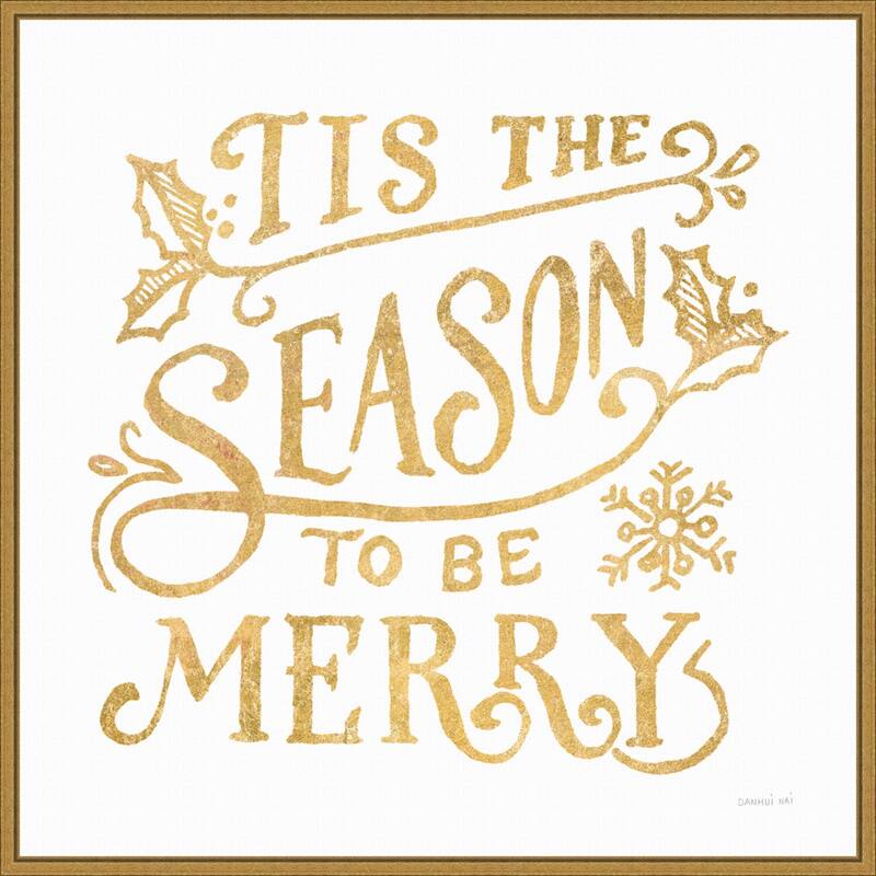 White and Bright Christmas II by Danhui Nai Framed Canvas Wall Art