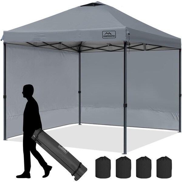 10x10 Canopy Tent with sidewalls Pop Up Canopy Tent for Commercial Garden Party with 2 Sidewalls 4 Weight Bags Carry Bag Bed Bath Beyond 40654717