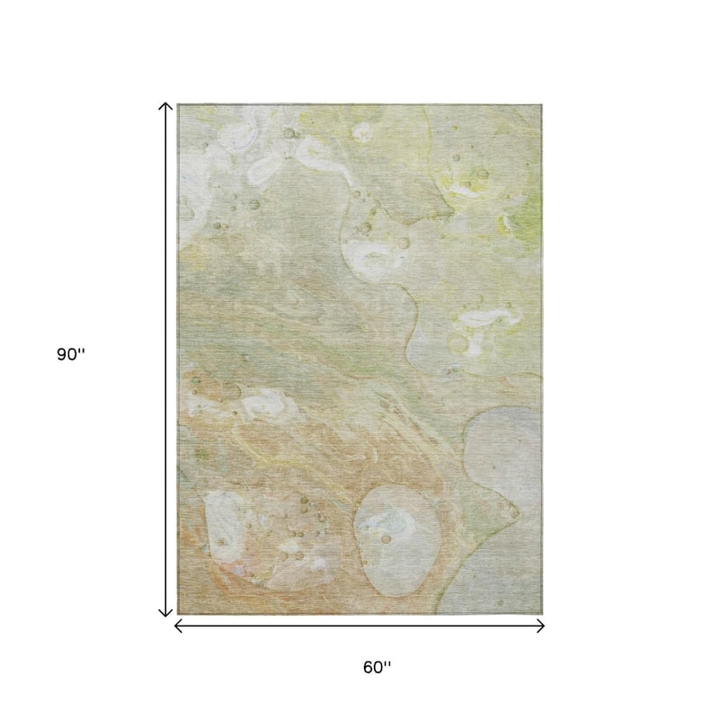 HomeRoots Abstract Transitional Rectangle Outdoor Rug