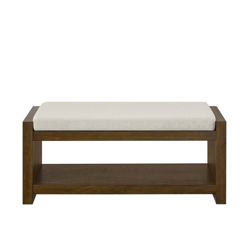 40/47 Inch Storage Bench End Bed Bench with Shoe Rack