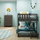 preview thumbnail 39 of 39, Max and Lily Twin over Twin Low Bunk Bed with Ladder on End