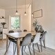 preview thumbnail 2 of 10, Modern Farmhouse 1-Light Unique Bowl Glass Kitchen Island Pendant Lights - 7.5"Dx7.5"H