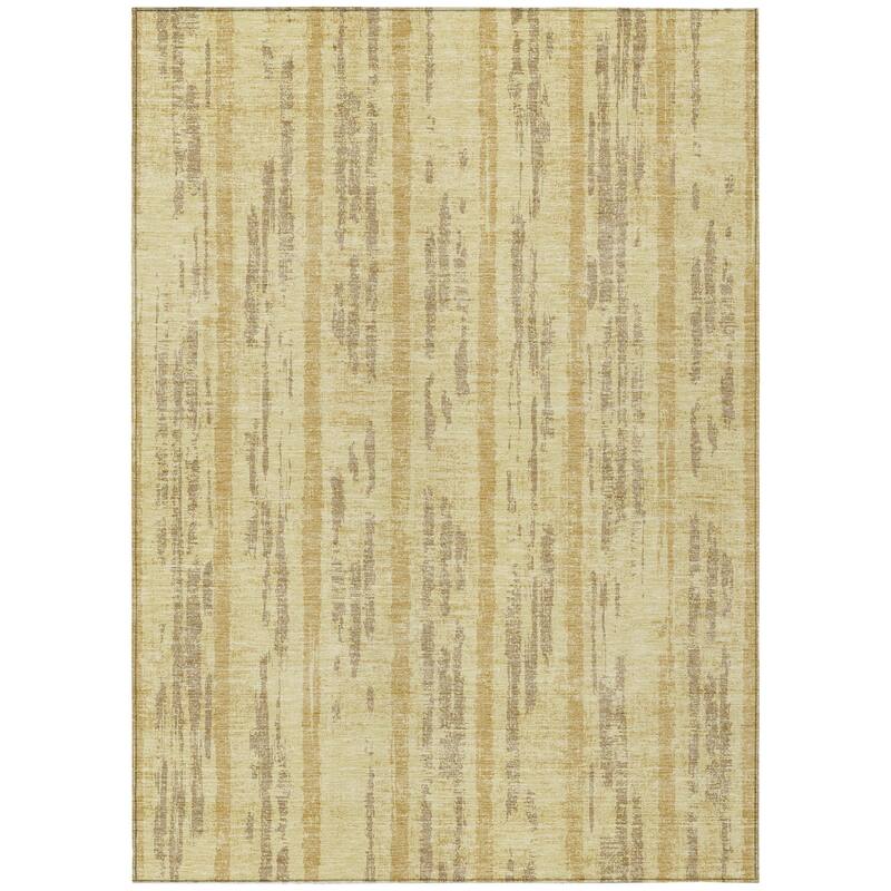 HomeRoots Striped Transitional Rectangle Outdoor Rug