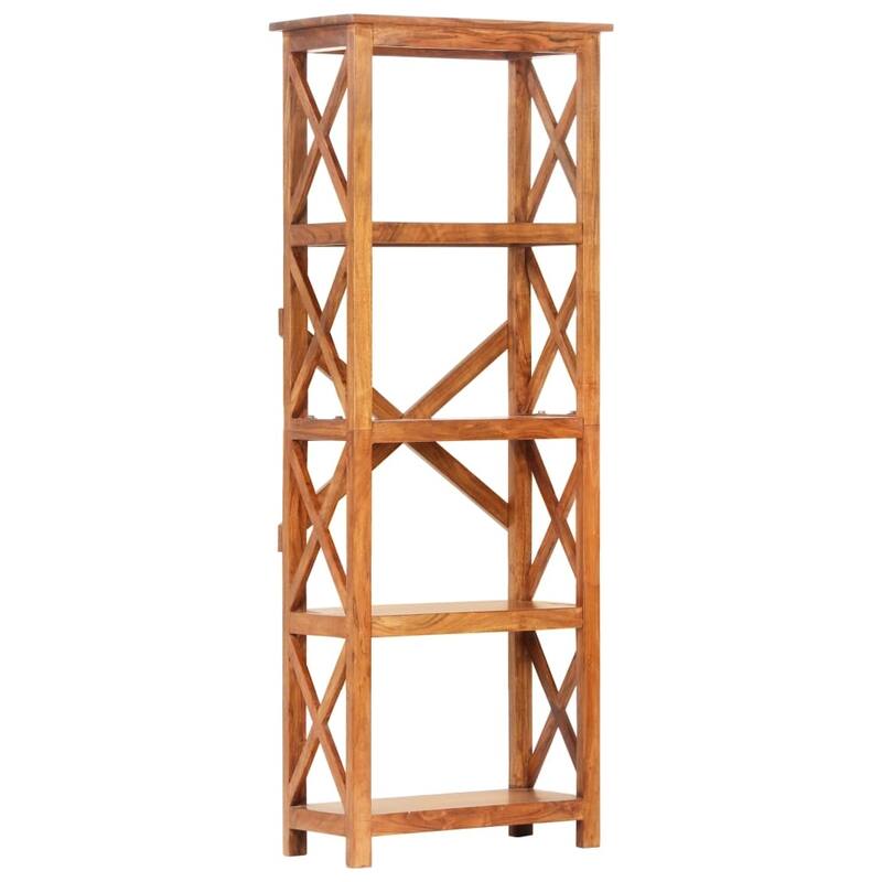 vidaXL Bookshelf Book Rack Standing Shelves Wall Bookcase Solid Wood Acacia