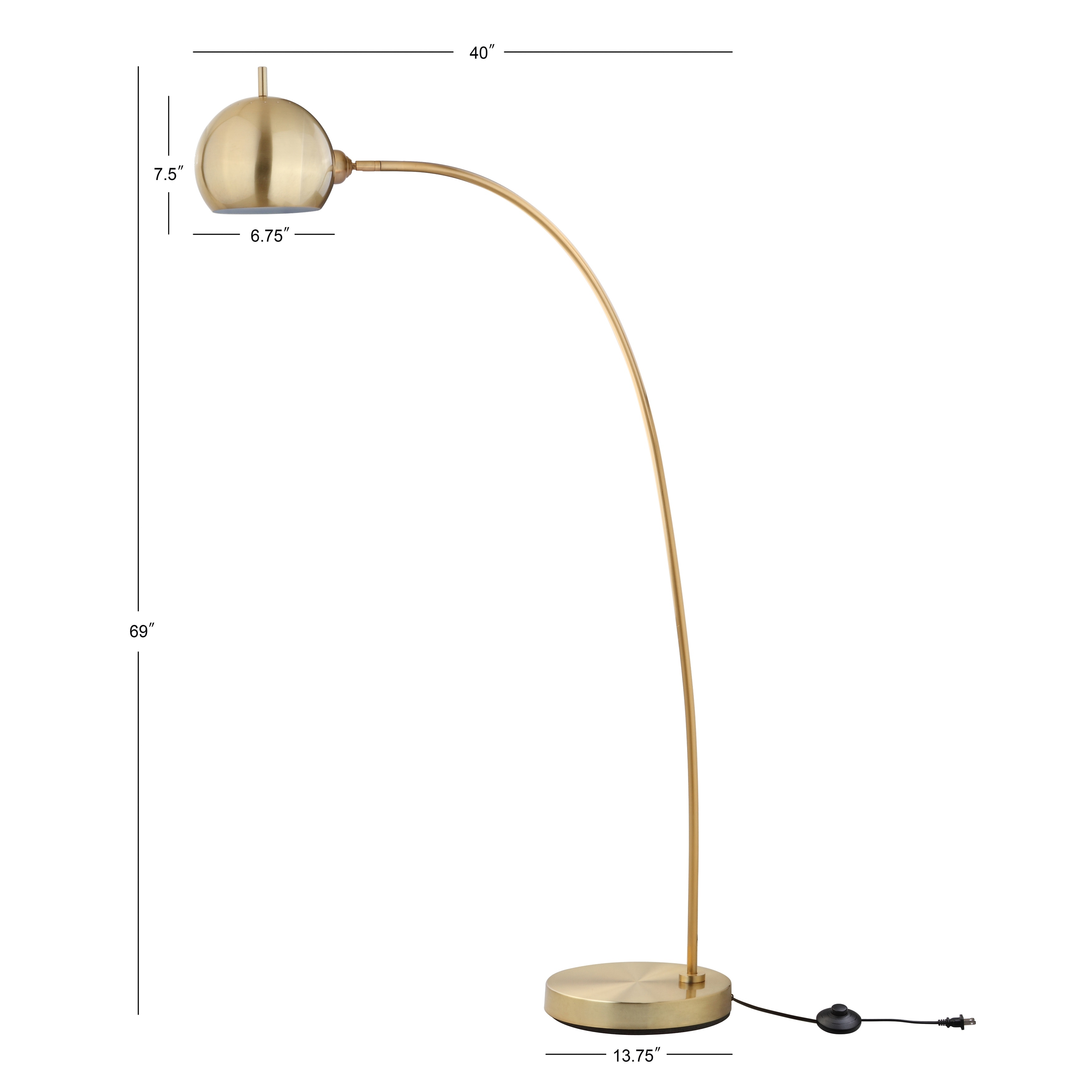 Safavieh Lighting 66 Inch Belami Gold Led Floor Lamp 12 X 12 X 66 Overstock 22238418