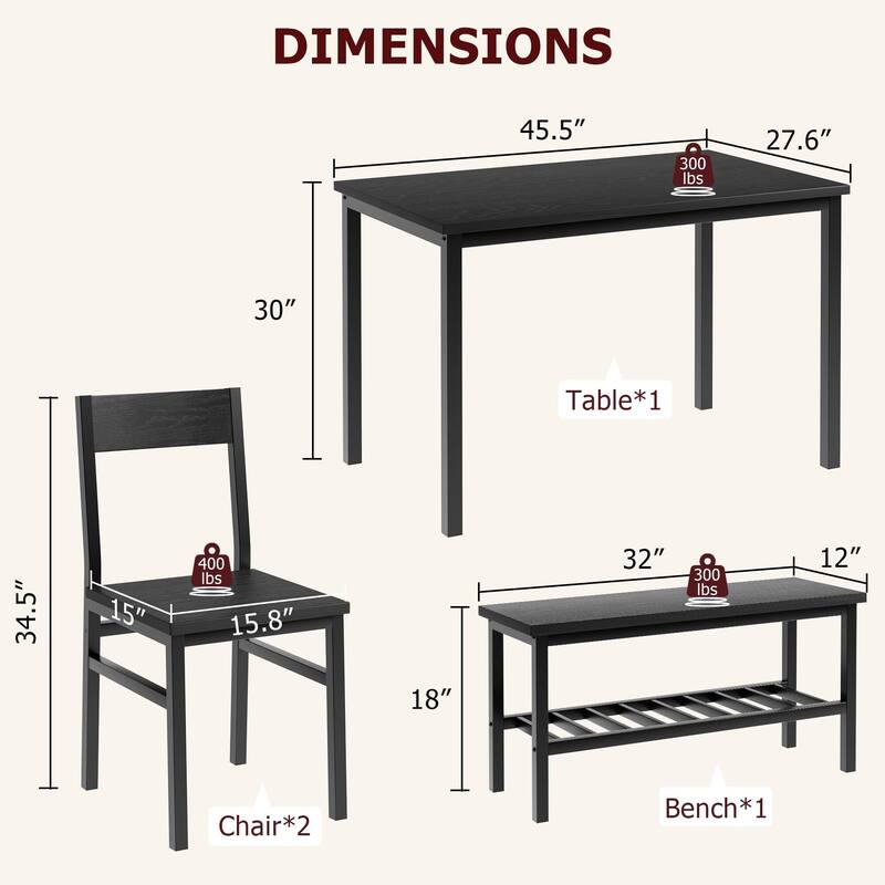 Dining Table Set for 4