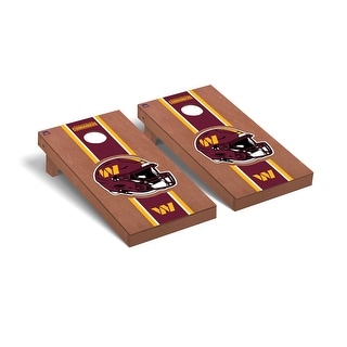 The Washington Football Team NFL Football Rosewood Cornhole Board Set