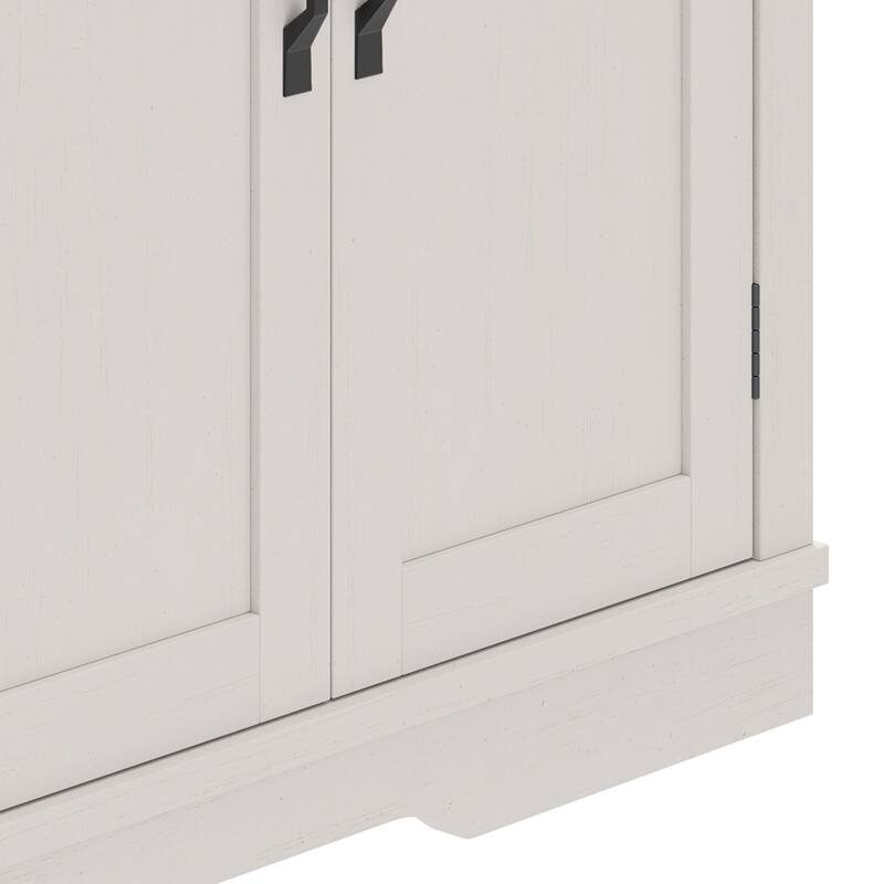 Moasis 50 Inch Drop Leaf Rolling Kitchen Island With Trash Can Storage Cabinet And Drawer