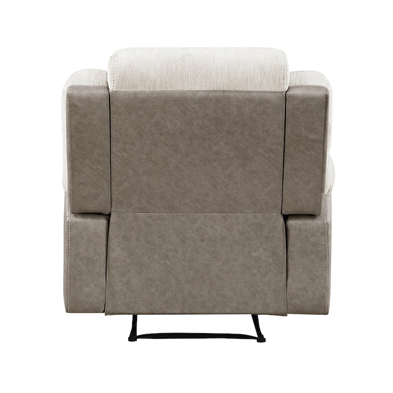 Nadalia 40" Chenille and Microfiber Manual Recliner - Tab Pull Motion