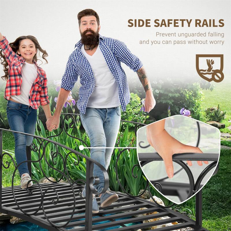 Metal Arch Backyard Garden Bridge