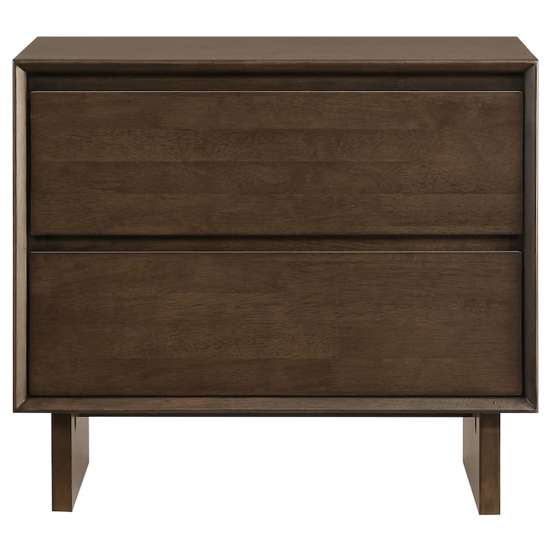 Hemlock Warm Brown 2-drawer Nightstand Bedside Table