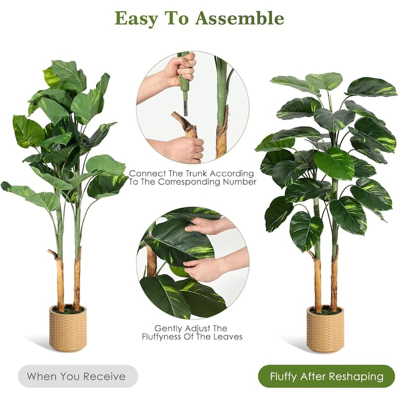 5FT Artificial Scindapsus Aureus Plant, Artificial Tree