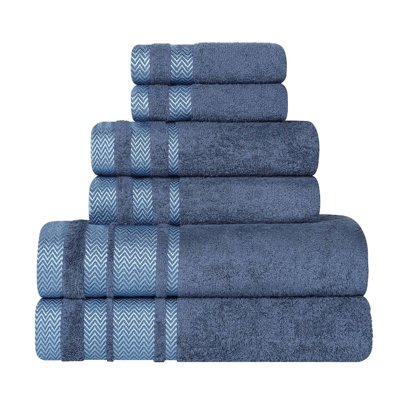 Superior Hays Cotton Medium Weight 6 Piece Bathroom Towel Set