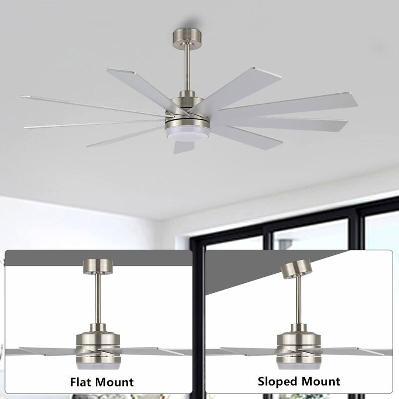 WINGBO 65/72/84" DC Motor LED Ceiling Fan with Remote Control