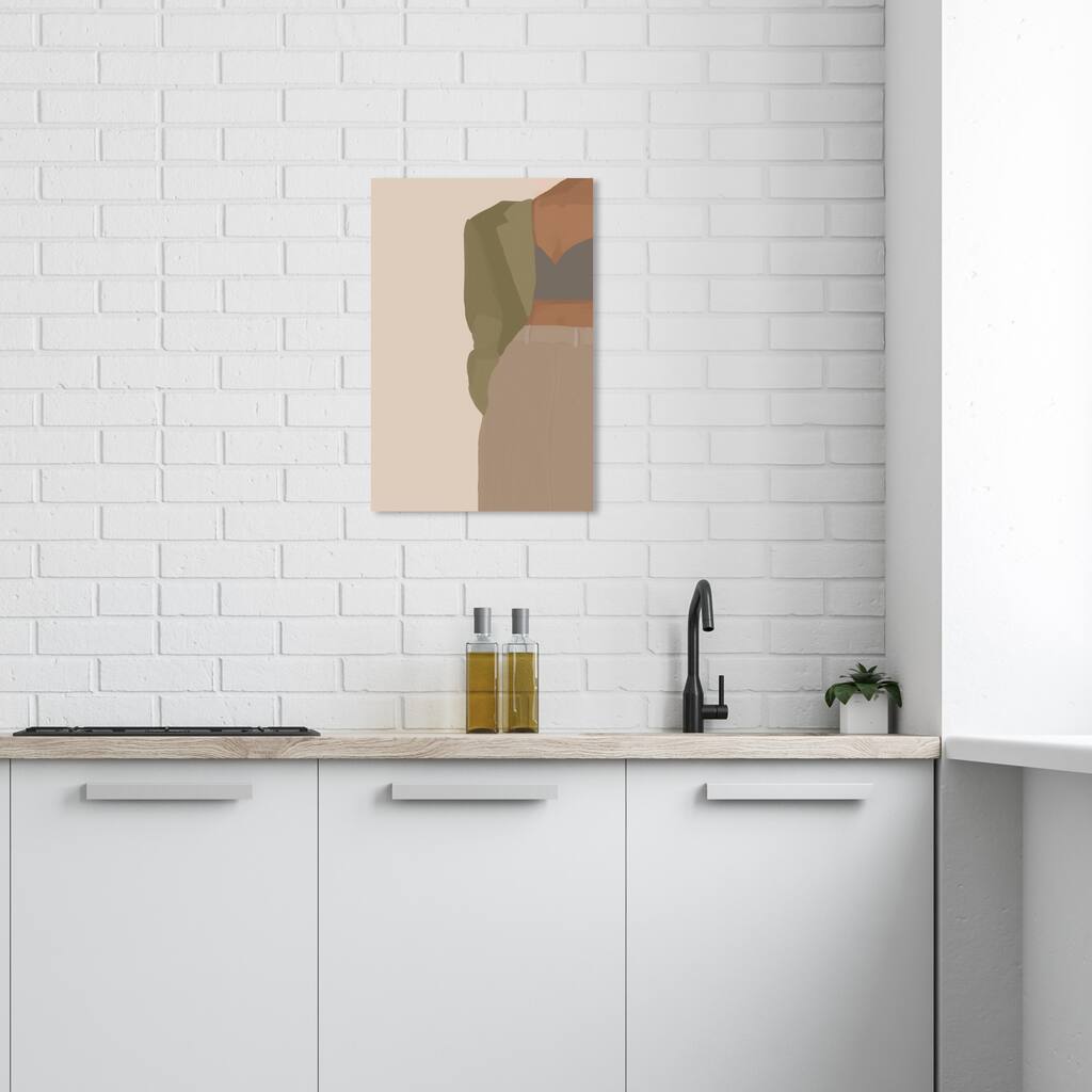 Wynwood Studio Canvas Fashion and Glam Seamstress Brown and Army Green Modern & Contemporary Wall Art Canvas Print