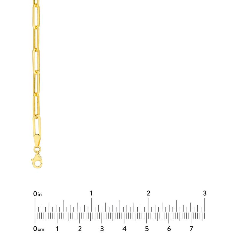 Marquee Jewels 14K Solid Yellow Gold 50/50 Paperclip and Rope Chain- 18 Inch