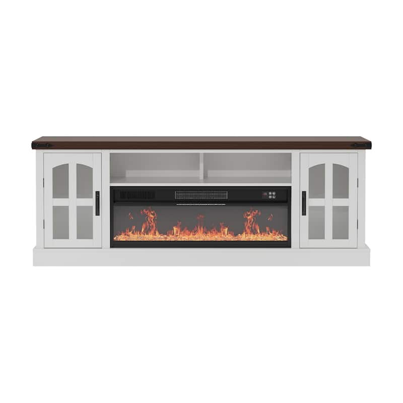 71" Electric Fireplace TV Stand with LED Lights