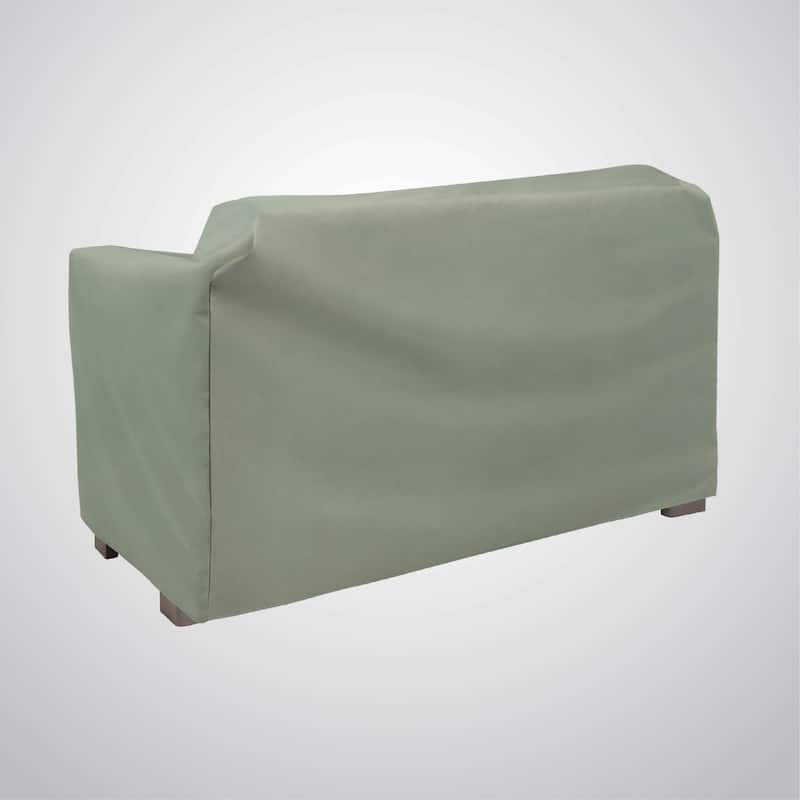 Modern Leisure Basics Patio Loveseat Cover, Small, 55"L X 33"W X 38"H, Sage - 55"L x 33"W x 38"H
