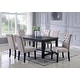 preview thumbnail 26 of 28, Roundhill Furniture Leviton Antique Black Finished Wood 7-piece Dining Set Tan