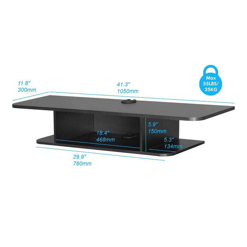 Floating Entertainment Shelf Under TV