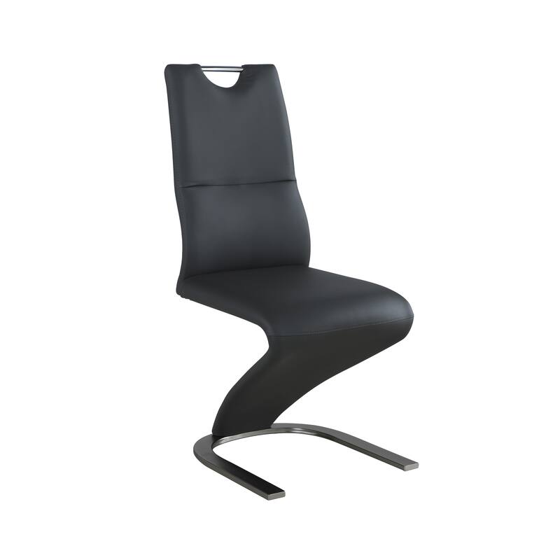 Somette Sully Contemporary Handle Back Side Chair in Gray, Set of 2