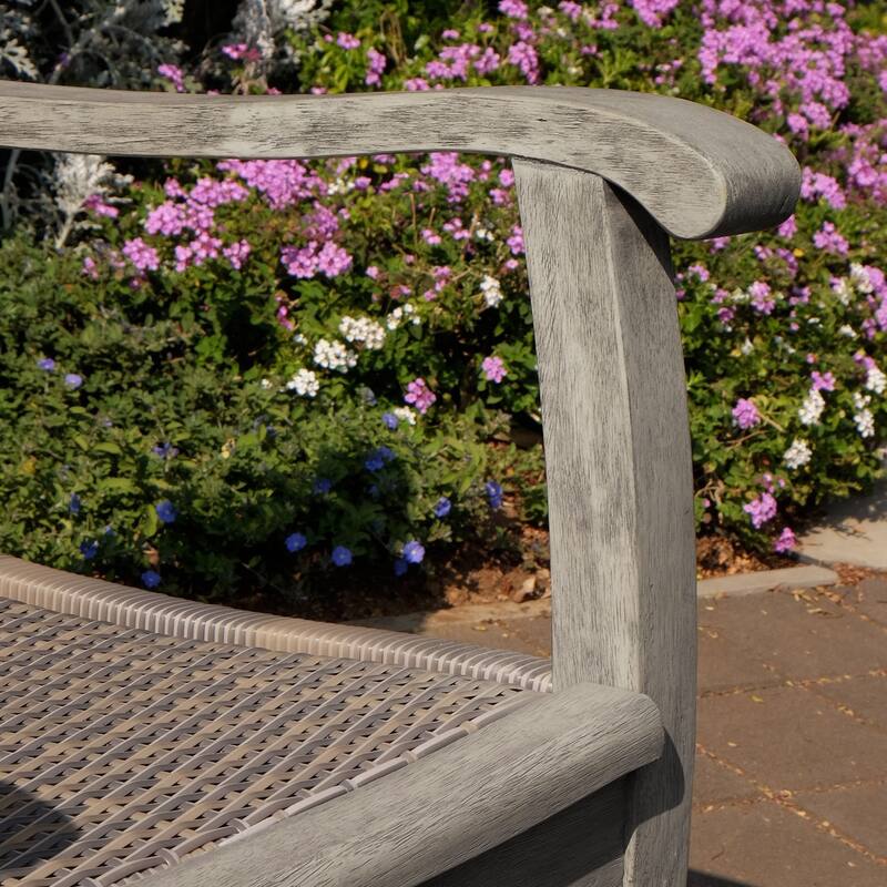 Cambridge Casual Clayton Mahogany/ PE Wicker Porch Rocking Chair
