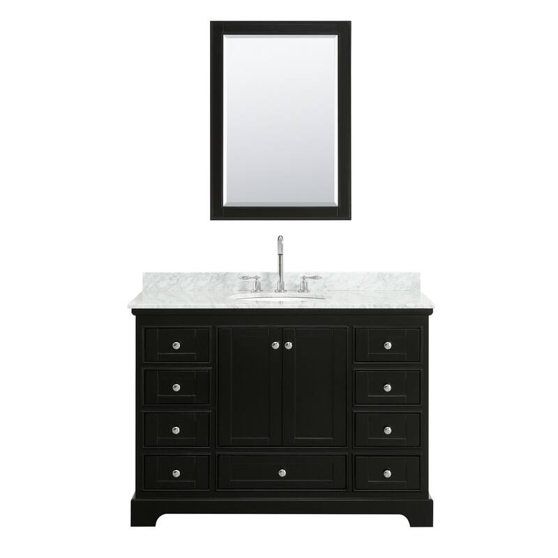 Wyndham Collection Deborah 48" Free Standing Single Vanity Set with
