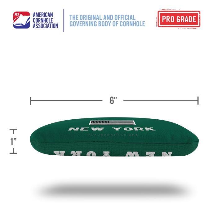 New York Football Green Dual Sided Cornhole Bags