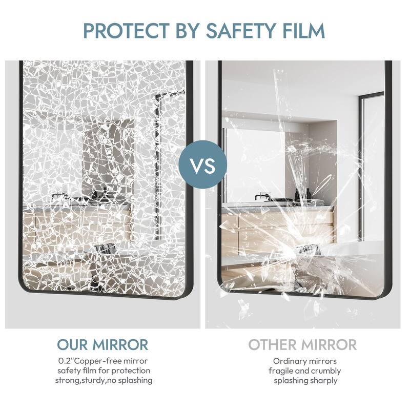 Mutriku Rectangle Aluminum Framed Wall Mount Mirror