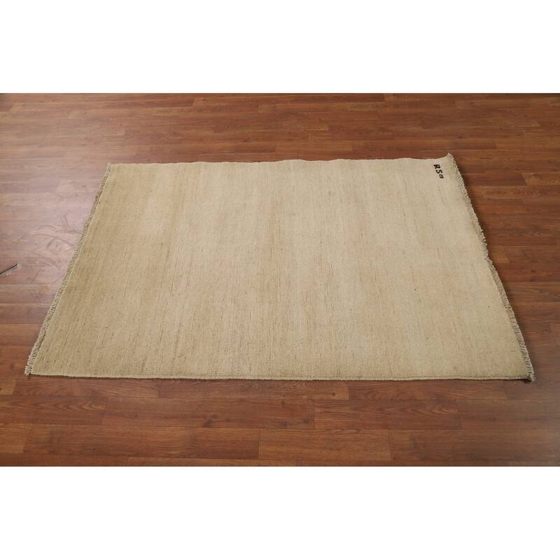 Gabbeh Oriental Foyer Rug Hand-Knotted Contemporary Wool Carpet - 3'4"x 4'10"
