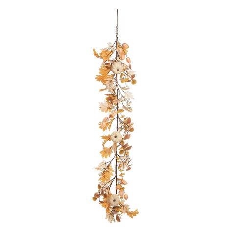 Transpac Artificial 60 in. Multicolored Harvest Warm Fall Wishes Garland