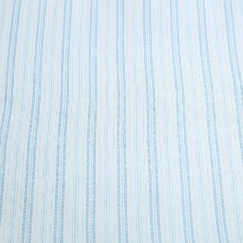 Laura Ashley Dilly Dally Stripe Reversible Cotton Blue Comforter Set