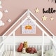 preview thumbnail 5 of 10, White Full Size Pine Wood House-Shaped Floor Bed with Fence and Roof