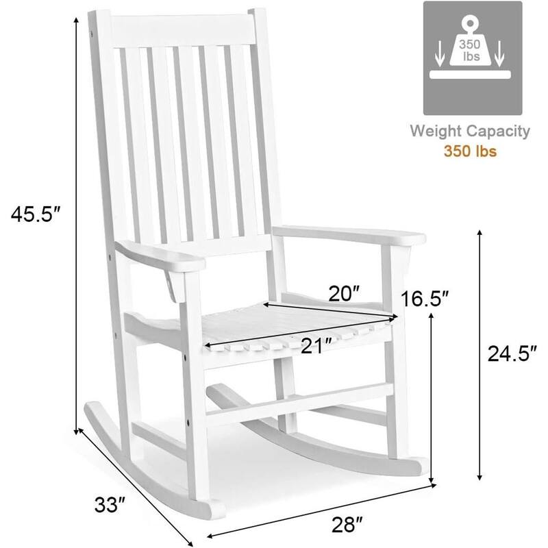 White Wooden Rocking Chair