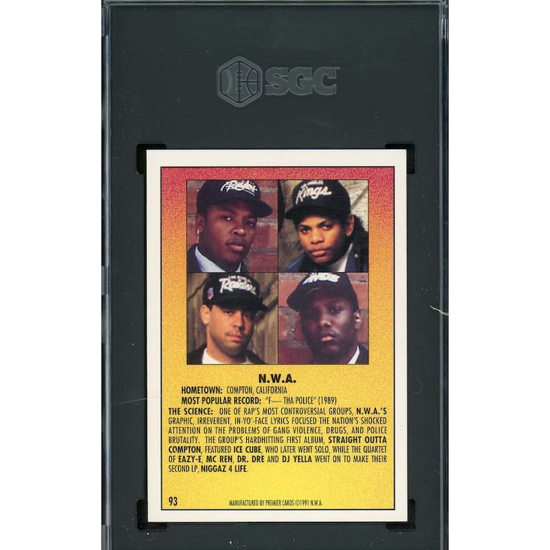 NWA 1991 Premier Rap Pack Card #93 Graded SGC 8.5 - 8'6" x 11'6"