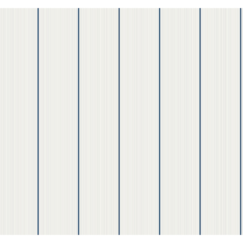 Seabrook Designs Rockefeller Stripe Nonwoven Unpasted Wallpaper - 27 in. W x 27 ft. L - Navy