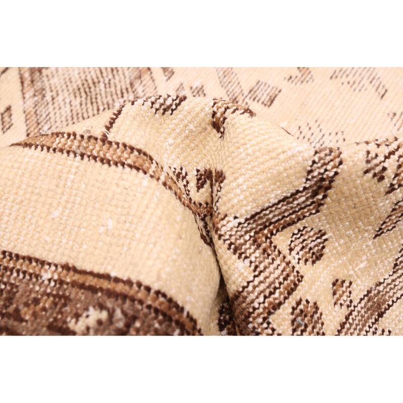 ECARPETGALLERY Hand-knotted Antalya Vintage Cream Wool Rug - 2'10 x 11'5