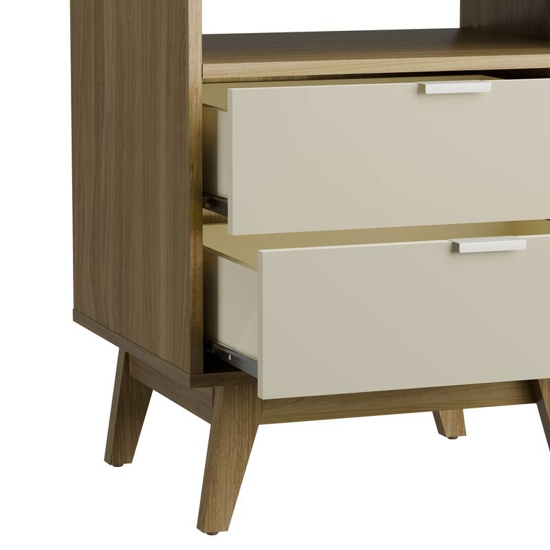 Kappesberg Denver 2-Drawer Nightstand (set of 2) - for Bedroom