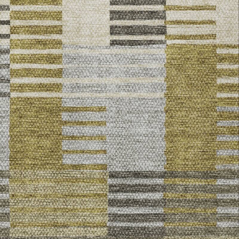 HomeRoots Striped Transitional Rectangle Outdoor Rug