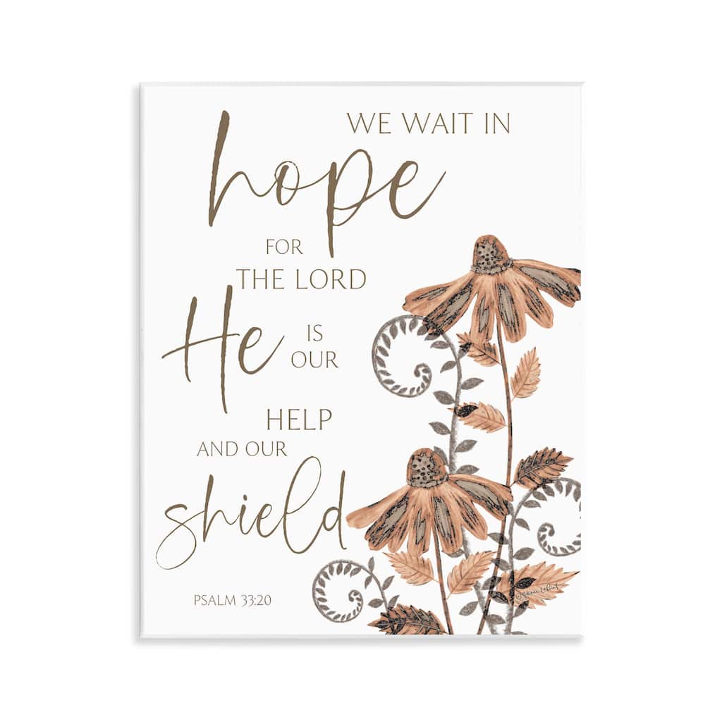 Stupell He Is Our Help & Shield Wall Plaque Art Design By Annie LaPoint