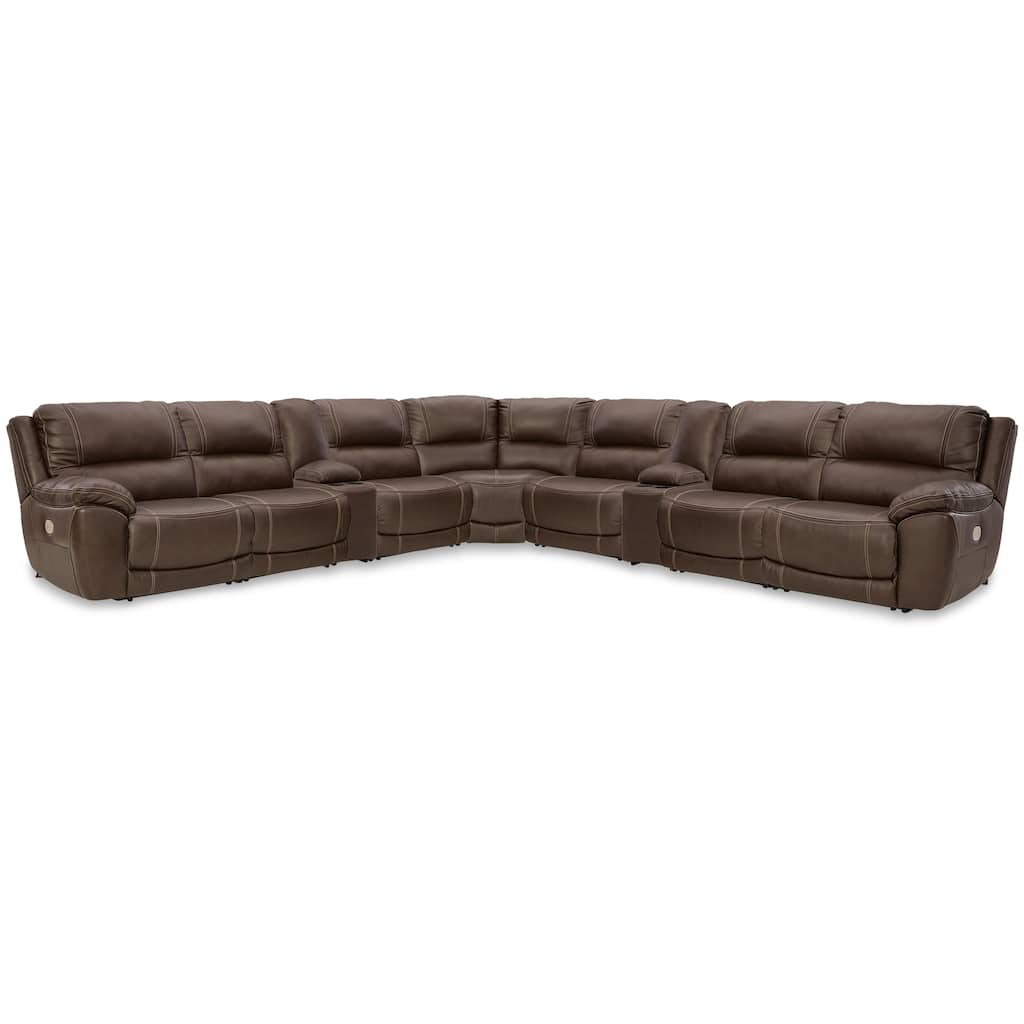 Signature Design by Ashley Dunleith Dark Brown 9-Piece Power Reclining Sectional - 167"W x 167"D x 43"H