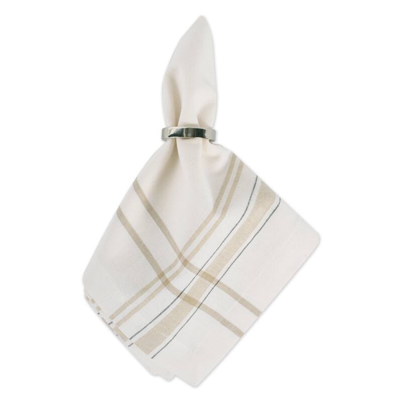 Design Imports Black French Stripe Napkin Set (Set of 6)