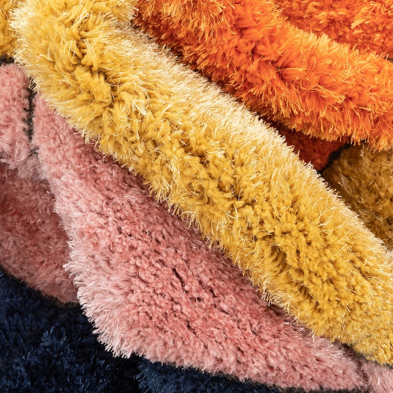 Well Woven San Francisco Rainbow Geometric Shag Area Rug