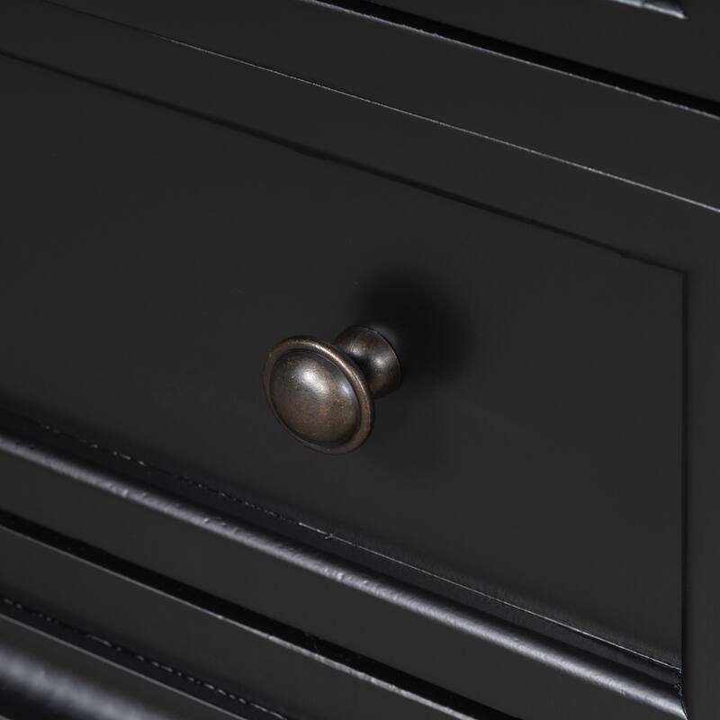 3-Drawer Storage Wood Cabinet, End Table with Pull out Tray