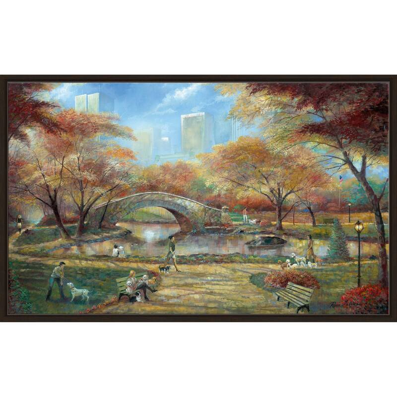 "Dog Park" by Ruane Manning Print on Floating Canvas