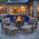 Option Brown Rattan - Grey Cushion