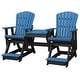 preview thumbnail 2 of 5, OS Home and Office Model Double Balcony Height Glider with Center Table in Blue and Black